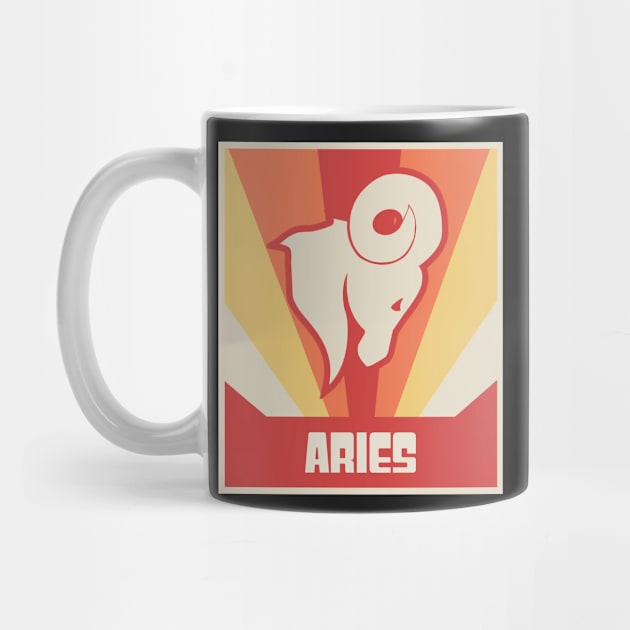 Aries– Vintage Astrology Zodiac Sign by MeatMan